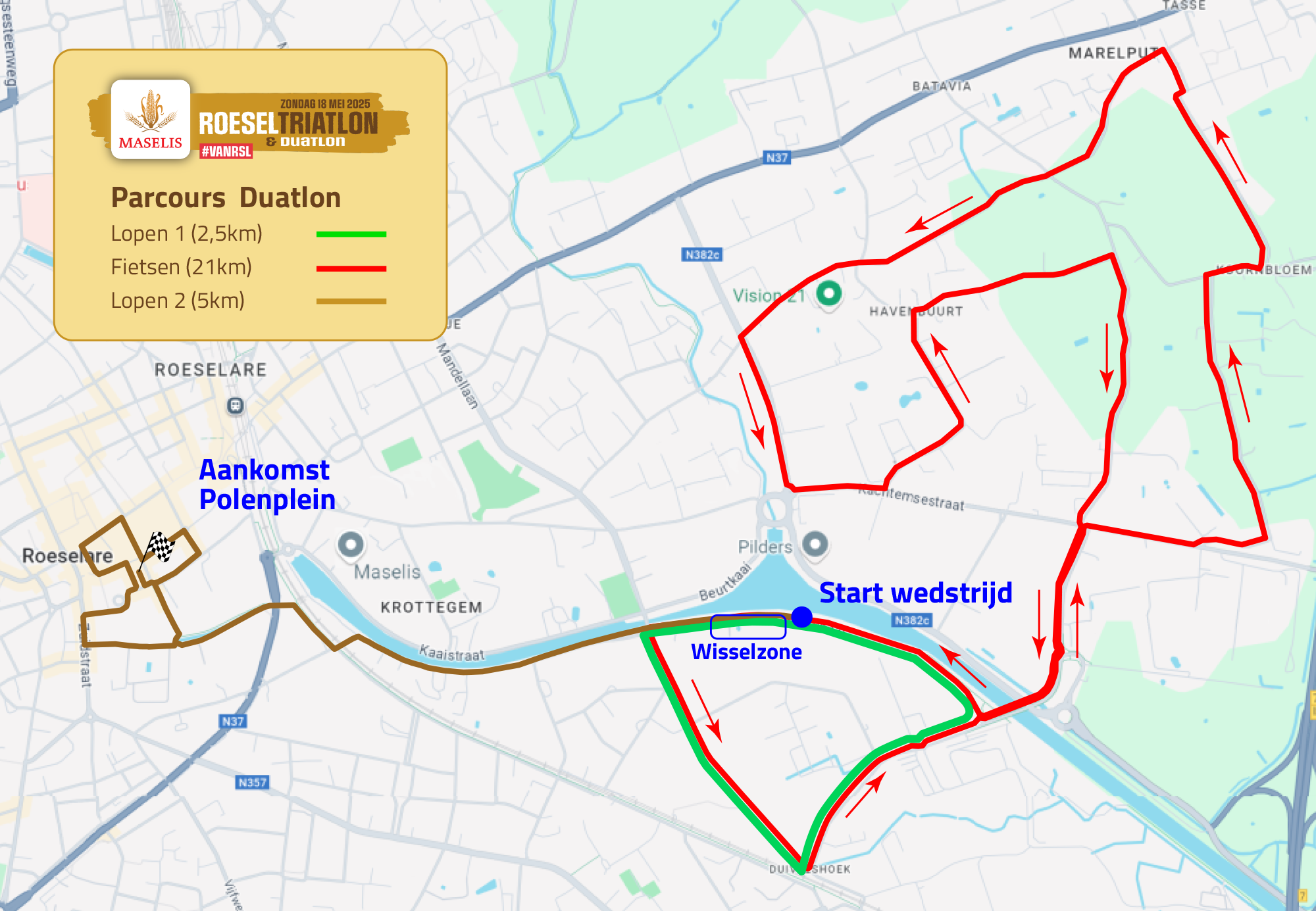 Overzicht parcours